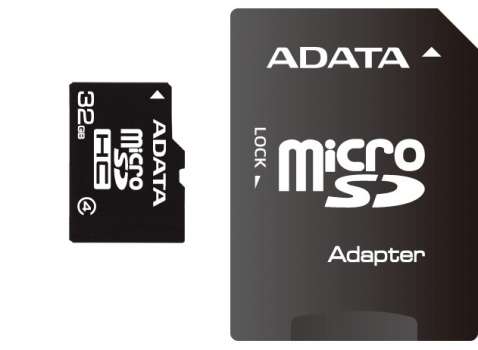 ADATA Micro SDHC 32GB Class 4 + SD adaptér