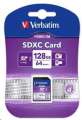 VERBATIM SDXC Memory Card, Class 10, 128GB , UHS-1