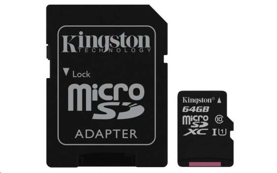 Kingston 64GB Micro SecureDigital (SDXC UHS-I) Car