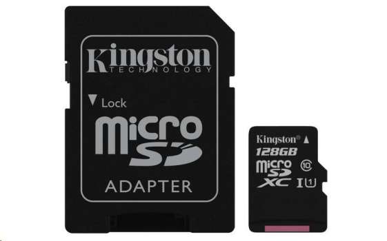 Kingston 128GB Micro SecureDigital (SDXC UHS-I) Ca