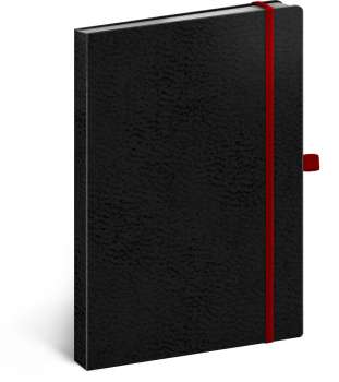 Notes Vivella Classic černá/červená, tečkovaný