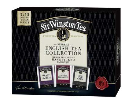 Kolekce černých čajů Sir Winston, 3 x 10 sáčků