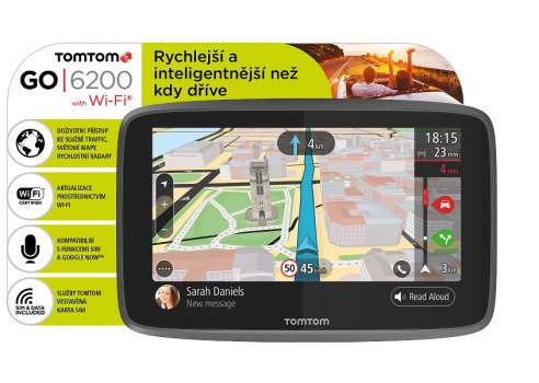 TomTom GO 6200 World, Wi-Fi, LIFETIME mapy