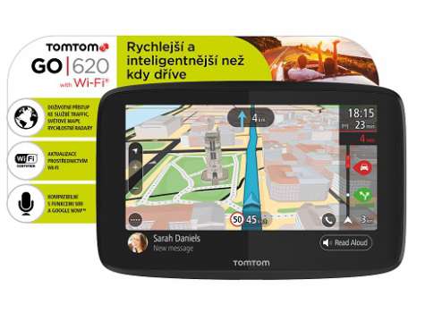 TomTom GPS Navigace GO 620 World, Wi-Fi, LIFETIME 