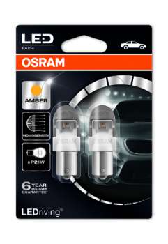 OSRAM autožárovka "P21W" LEDriving® Premium 12V 2W BA15s oranžová (Blistr 2ks)
