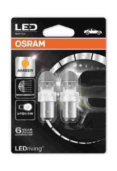OSRAM autožárovka "PY21/5W" LEDriving® Premium 12V 2/0,4W BAY15d oranžová (Blistr 2ks)