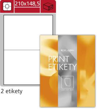Univerzální etikety S&K Label - bílé, 210 x 148,5 mm, 200 ks