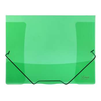 Desky s chlopněmi a gumičkou - A4, plastové, zelené, 5 ks