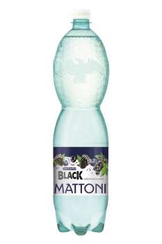 Minerální voda Mattoni - black, černé plody, perlivá, 6x 1,5 l