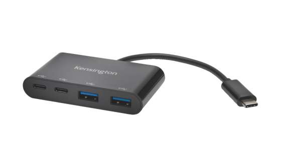 Čtyřportový rozbočovač USB Kensington - 2x USB-A, 2x USB-C, černý