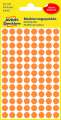 Kulaté etikety Avery Zweckform - neon oranžové, průměr 8 mm, 416 ks