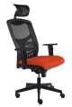 Kancelářská židle York Net, E-SY - synchro, oranžová