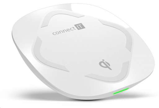 Nabíječka bezdrátová Connect IT Qi CERTIFIED Wireless Fast Charge 10 W - bílá