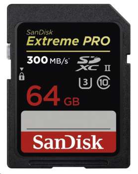SanDisk SDXC Extreme Pro 64GB 300MB/s UHS-II U3