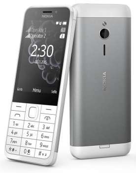 Nokia 230, Dual Sim, stříbrná (A00026951)