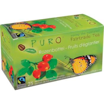 Bylinný čaj Puro - šípek a ibišek, Fairtrade, 25x 2 g
