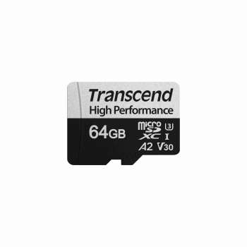 TRANSCEND Micro SDXC 330S 64GB UHS-I U3 A2, s adaptérem