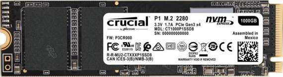 Crucial SSD P1, M.2, 1TB (CT1000P1SSD8)