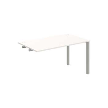 Psací stůl Hobis Uni US 1400 R - bílá/šedá, podélné řetězení