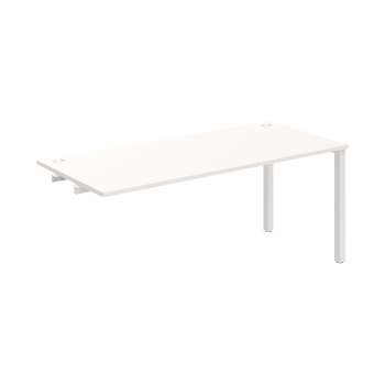 Psací stůl Hobis Uni US 1800 R - bílá/bílá, podélné řetězení