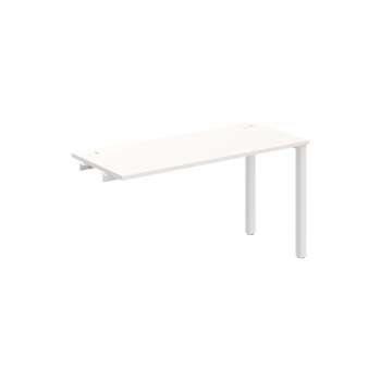 Psací stůl Hobis Uni UE 1400 R - bílá/bílá, podélné řetězení
