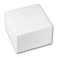 Lepený papírový bloček - špalíček, bílá, 9 x 9 x 5 cm