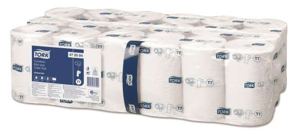 Bezdutinkový toaletní papír Tork - T7, 1vrstvý, bílý recykl, 149,5 m, 36 rolí