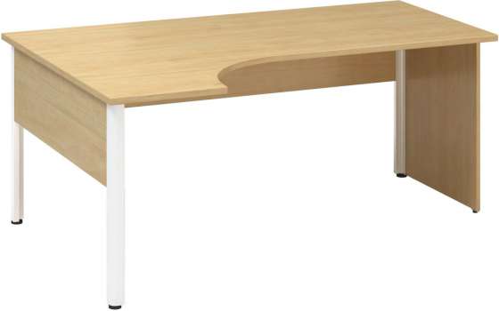 Psací stůl Alfa 100 - ergo, levý, 180 cm, divoká hruška