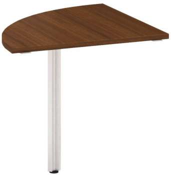 Přídavný stůl Alfa 100 - čtvrtkruh 80 cm, ořech/šedý
