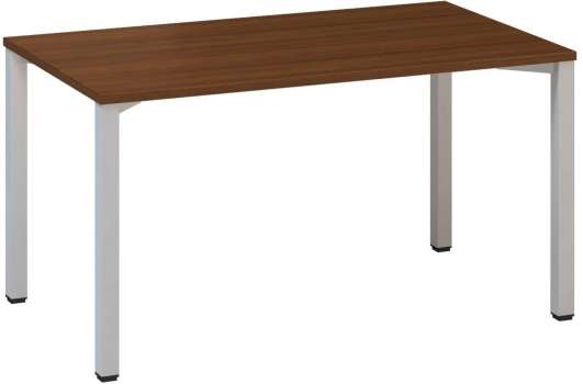 Psací stůl Alfa 200 - 140 x 80 cm, ořech/stříbrný