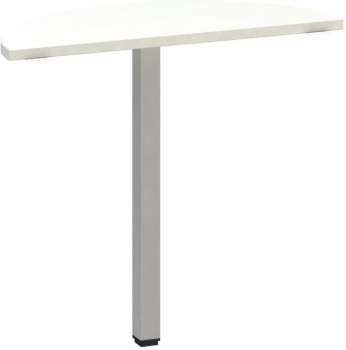 Přídavný stůl Alfa 200 - 80 cm, bílý/stříbrný