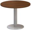 Jednací stůl Alfa 400 - 70 cm, nízký, ořech/stříbrný