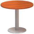 Jednací stůl Alfa 400 - 70 cm, nízký, třešeň/stříbrný