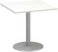 Jednací stůl Alfa 400 - 80 cm, bílý/stříbrný