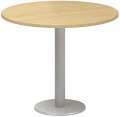 Jednací stůl Alfa 400 - 90 cm, divoká hruška/stříbrný