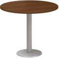 Jednací stůl Alfa 400 - 90 cm, ořech/stříbrný