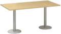Jednací stůl Alfa 400 - 160 cm, divoká hruška/stříbrný