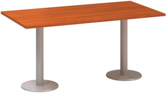 Jednací stůl Alfa 400 - 160 cm, třešeň/stříbrný