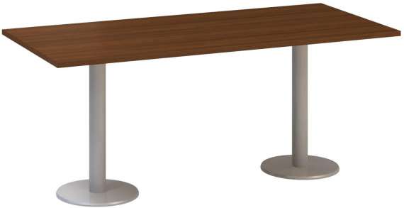 Jednací stůl Alfa 400 - 180 cm, ořech/stříbrný