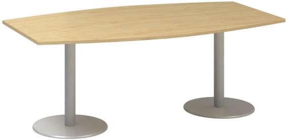 Jednací stůl Alfa 400 - 200 cm, divoká hruška/stříbrný