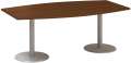 Jednací stůl Alfa 400 - 200 cm, ořech/stříbrný