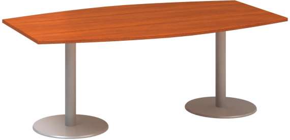 Jednací stůl Alfa 400 - 200 cm, třešeň/stříbrný