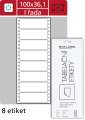 Tabelační etikety S&K Label - jednořadé, 100 x 36,1 mm, 200 ks