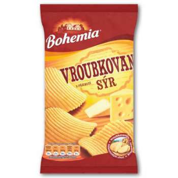 Bohemia Chips - vroubkované, sýrové, 75 g
