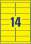 Snímatelné etikety Avery Zweckform - neon žluté, 99,1 x 38,1 mm, 350 ks