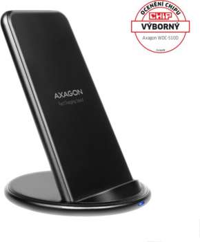 AXAGON WDC-S10D dual coil Wireless Fast Charging Stand, QI 5/7.5/10W, micro USB