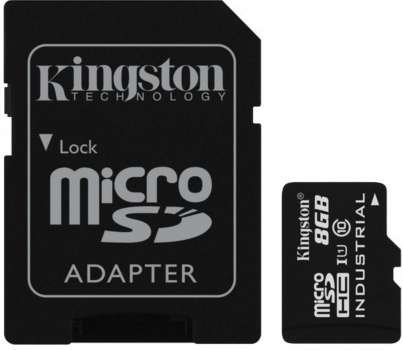 Kingston Industrial Micro SDHC 8GB Class 10 UHS-I + SD adaptér