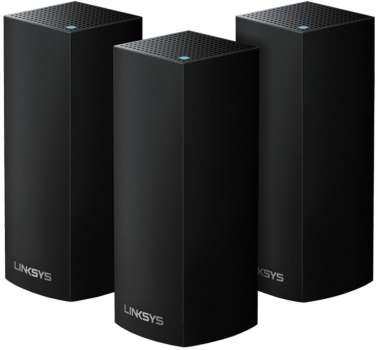 Linksys Velop Whole Home Intelligent Mesh WiFi System, Tri-Band, černá, 3ks