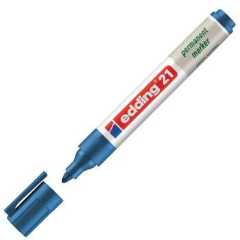 Permanentní popisovač Edding 21 - kulatý hrot, modrý
