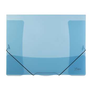 Desky s chlopněmi a gumičkou - A4, plastové, modré, 5 ks